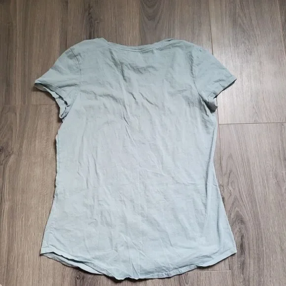 Patagonia Shirt Womens Small Organic Cotton Bear Logo Short Sleeve Scoop Slim - Picture 2 of 6